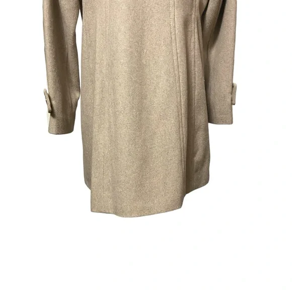 Anne Klein Women’s Classic Double Breasted Coat Oatmeal